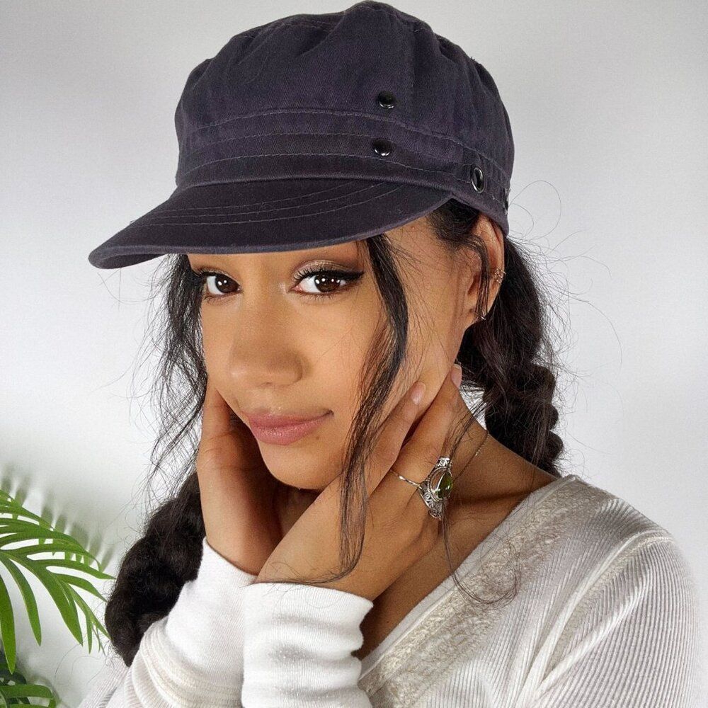 Vintage Y2K OP Gray Retro Indie Gorpcore Urban Military Style Unisex Cap / OS